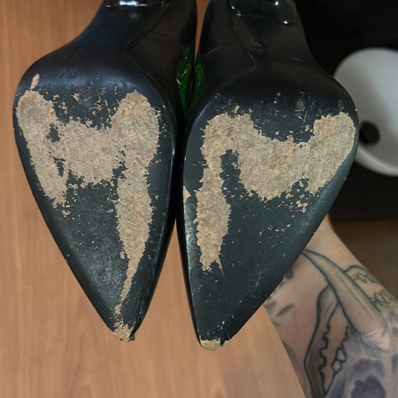 L.A.M.B by Gwen Stefani; Size 7; Black leather with Iridescent foil - Picture 3 of 4